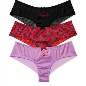 3 pack of naughty nice satin panties nwt XL christmas 🎄